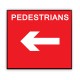 Pedestrians Left Plate 600mm x 450mm